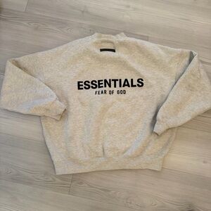 Essentials Heather Gray Crewneck Sweater